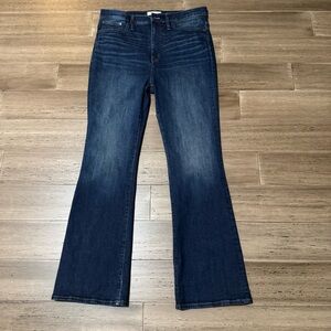 MADEWELL Super High Rise Skinny Flare Blue Jeans
